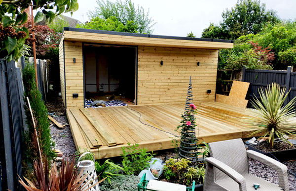 Bespoke built wooden garden out-house